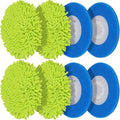 Magic Sponge Eraser Pads and Microfiber Chenilles Pads for Shark Steamer S7001 s7020 s7000amz s7000 s7001tgt s7201 s8201 S7005 s8001 Series Rotating Steam Scrubber,Scrub Sanitize at The Same