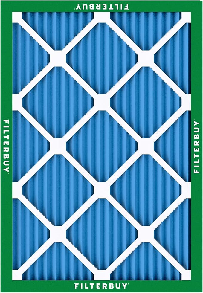 Filterbuy 16x18x1 Air Filter MERV 13 Optimal Smoke & Allergy Defense (4-Pack), Electrostatic Pleated HVAC AC Furnace Filters Replacement, Made in USA (Actual Size: 15.50 x 17.50 x 0.75)