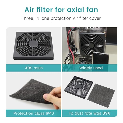 Wathai 80MM PC Fan Dust Filter Cover Computer Mess 4 Pack