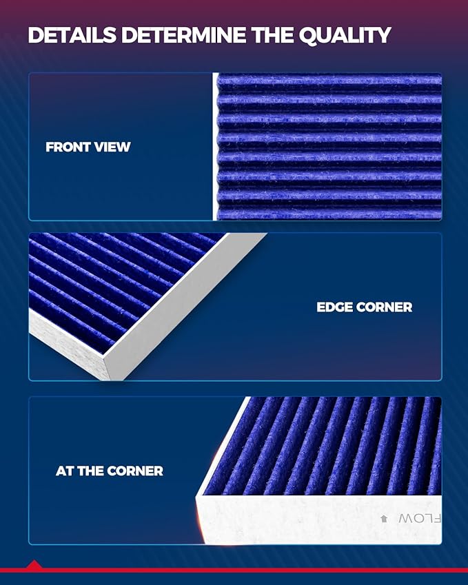 KAX Premium Cabin Air Filter with Dual Active Carbon, CF11175 Replacement for Mazda 6 2009-2013, Strong Adsorption Passenger Compartment Air Filter