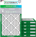 Filterbuy 14x30x2 Air Filter MERV 8 Essential Dust & Allergy Defense (6-Pack), Electrostatic Pleated HVAC AC Furnace Filters Replacement, Made in USA (Actual Size: 13.50 x 29.50 x 1.75)