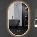 Irregular Bathroom Mirror with 3 Colour LED Light, Wall Mounted Makeup Mirror with Touch Switch and Demister Pad, Energy-Saving LED Smart Mirrors, Dimmable(C,19.7 * 31.5in/50 * 80cm)