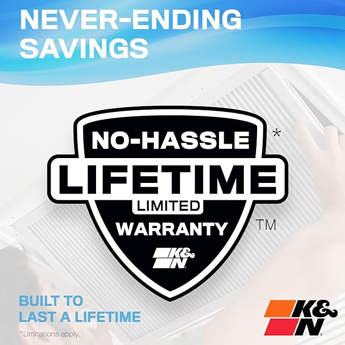 K&N 16x25x1 Air Filter, Merv 11, Washable Air Filter, the Last Furnace Filter You Will Ever Buy, Breathe Safely at Home or in the Office (Actual Dimensions .8 x 24.6 x 15.6 inches),1 Count (Pack of 1)