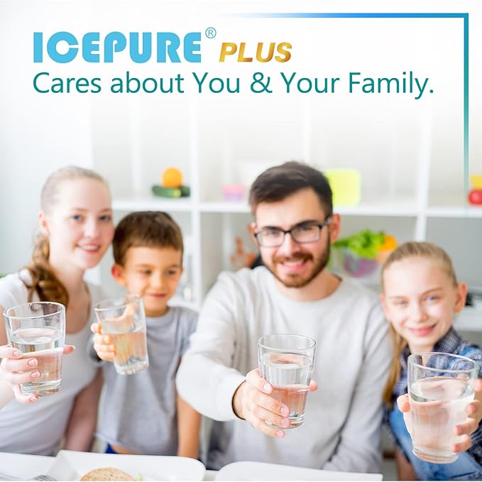 ICEPURE PLUS NSF53 DA97-17376B Replacement for HAF-QIN/EXP, HAF-QIN, DA97-08006C, RF23M8070SG, RF23M8070SR, RF23M8090SG, RF23M8090SR, AQF-DA97-17376B Refrigerator Water Filter, 3PACK