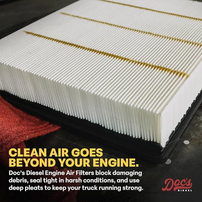 Doc's Diesel Engine Air Filter DPA5378 | Compatible with Dodge RAM 2500, 3500 5.9L Cummins 1994-2002 | Replaces 46272