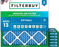 Filterbuy 18x18x1 Air Filter MERV 13 Optimal Smoke & Allergy Defense (6-Pack), Electrostatic Pleated HVAC AC Furnace Filters Replacement, Made in USA (Actual Size: 17.75 x 17.75 x 0.75)