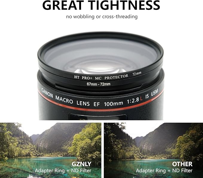 43mm to 40.5mm Step Up Ring Filter Adapter Black Metal Step up Adapter Rings Compatible with All Brand UV CPL ND Camera Lens Filter Step Down Ring (43mm-40.5mm)