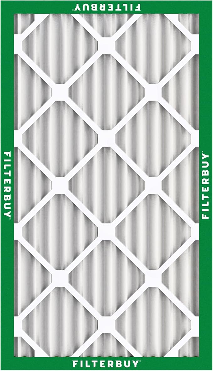 Filterbuy 14x30x2 Air Filter MERV 8 Essential Dust & Allergy Defense (6-Pack), Electrostatic Pleated HVAC AC Furnace Filters Replacement, Made in USA (Actual Size: 13.50 x 29.50 x 1.75)