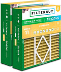 Filterbuy 20x20x5 Air Filter MERV 11 Superior Pet & Allergy Defense (2-Pack), Pleated HVAC AC Furnace Filters for Amana, Coleman, Goodman, Maytag, York, and More (Actual Size: 20.25 x 20.75 x 5.25)