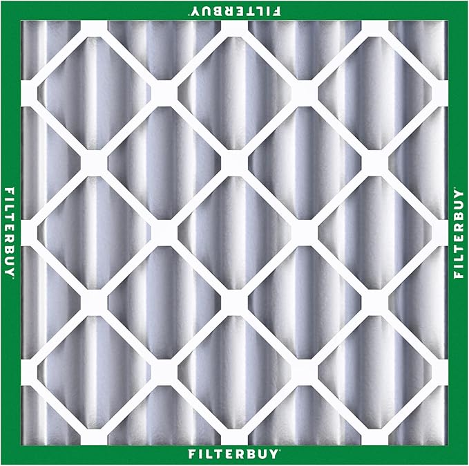 Filterbuy 20x20x4 Air Filter MERV 8 Essential Dust & Allergy Defense (12-Pack), Electrostatic Pleated HVAC AC Furnace Filters Replacement, Made in USA (Actual Size: 19.50 x 19.50 x 3.63)