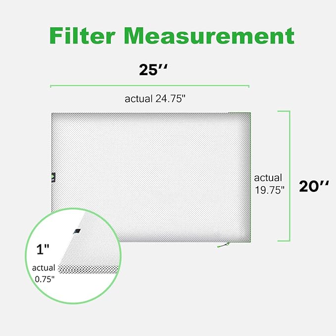REair 20x25x1 Air filter Pro Kit, Washable and Reusable Air Filter 20x25x1 for AC HVAC Furnace, MERV 8 Air Filters Machine Washable & Dryer Friendly, AC Furnace Air Filter, Include 2 Filters&1 Frame