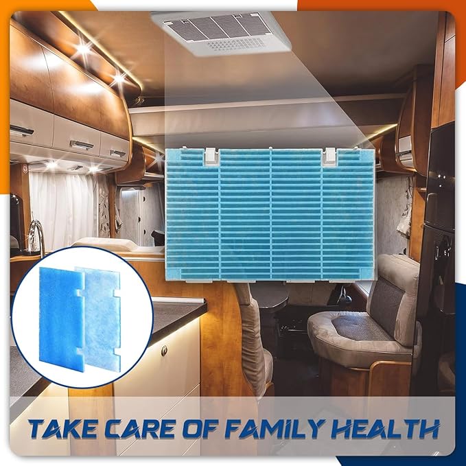 6 Pack RV Air Conditioner Filters 14" X 7.5" MERV 8 Rated RV AC Replacement Filters Compatible with Dometic Duo Therm 3313107.103/3105012.003