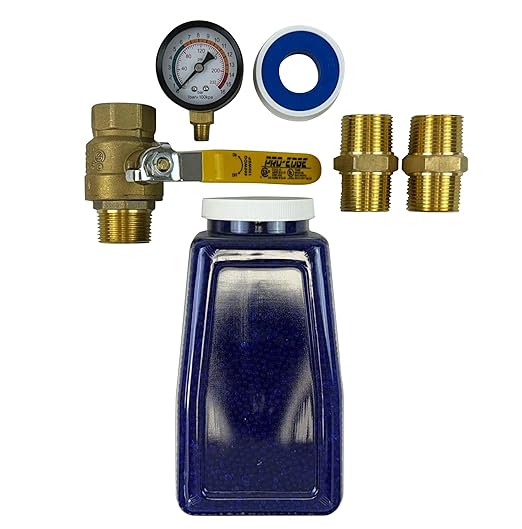 1/2" NPT Industrial (2-Stage) Coalescing Filter Removes Oil, Moisture Vapor Aerosols and in Line Desiccant Bead Air Dryer for Compressed Air Lines
