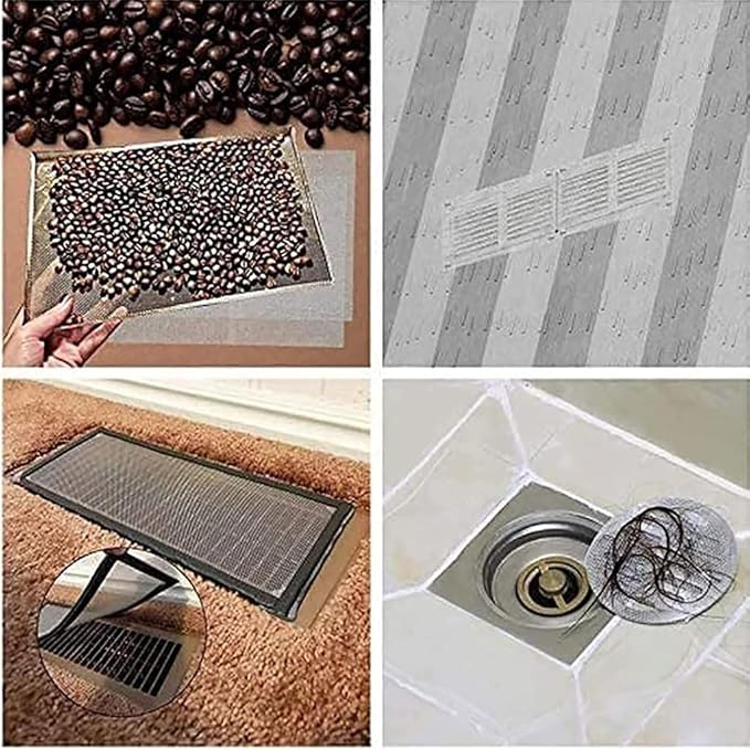 MRYBD 304 Stainless Steel Woven Wire Mesh Small 1mm Hole Fine Wire Mesh, 30 Mesh Drain Cover Mesh, Garden Insect Screen, for Air Bricks, Window, Vents, Filter 1x13m
