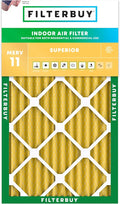 Filterbuy 14x25x2 Air Filter MERV 11 Superior Pet & Allergy Defense (1-Pack), Electrostatic Pleated HVAC AC Furnace Filters Replacement, Made in USA (Actual Size: 13.50 x 24.50 x 1.75)