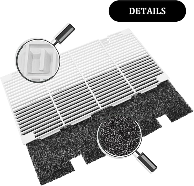 Dianrui RV A/C Vent Cover for Dometic AC Cover Replacement for Dometic 3104928.019, Duo-Therm RV Air Conditioner Grille Replacement with RV A/C Filter (14.1" x 7.7") RV Air Conditioner Parts