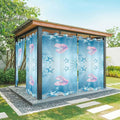 Ocean Shell Outdoor Curtains for Patio Corals Starfish Summer Marine Waterproof Outside Curtains with Grommet Top Weatherproof Curtain for Cabana Pergola Gazebo, 2 Pack, 54" W x 95" L