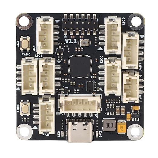 3D Printer Air Filter, LCD Display Real Time Monitoring Activated Carbon Air Purifier Accessories Kit, with Adjustable Sensors, for 3D Printer Enthusiasts