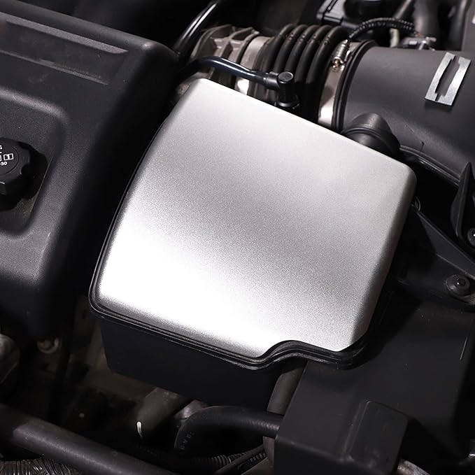 PIUGILH Engine Air Filter Heat Shield Cover Fit for Corvette C6 2005-2013, Aluminum Alloy Engine Air Intake Air Filter Heat Shield Decorative Cover Protection Cover Trim