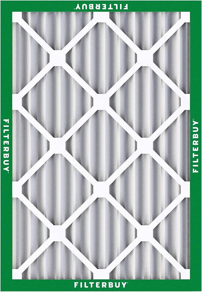 Filterbuy 30x36x2 Air Filter MERV 8 Essential Dust & Allergy Defense (4-Pack), Electrostatic Pleated HVAC AC Furnace Filters Replacement, Made in USA (Actual Size: 29.81 x 35.81 x 1.75)