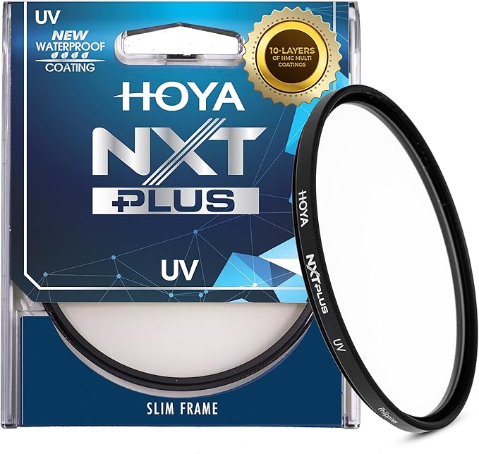 Hoya NXT Plus 37mm UV Filter — Schott B270 Clear Glass with 10-Layer HMC Multi-Coating for 98% Light Transmission, Waterproof Top-Coat, Aluminum Frame - Camera Lens Filter for Sharp, Clear Images
