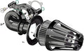 Big Sucker cone Air filter intake for harley air Cleaner Sportster Softail fatboy heritage dyna touring street road king Glide (Deep style -Black, TypeD : Touring M8 17-UP, Softail 18-UP)