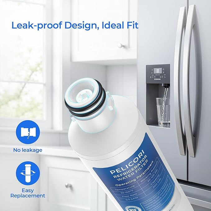 LMXS28626S Water Filter, Compatible with L-G LHFS28XBS, LFCS27596S, LFXC22526S, LFXC24726S, LFXS26596S, LFXS26973S, LFXS26973D, LFXS28968S,LHSXS2706S Water & Air Filter, 2 Pack