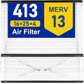 2Pack 413 Replacement Filter Compatible with Aprilaire Size: 16x25x4 MERV 13 Whole House Air Purifiers model:1410, 1610, 2410, 2416, 3410, 4400.Not fit for 1413 Upgrade Kit(Model 2140 or 2400)