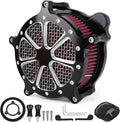 Twin Cam Air Filter Cleaner Intake Filter Compatibel with Harley Davidson Touring Trike 2008-206, Softail 2016-2017, FXDLS 2017, High Flow Air Filter
