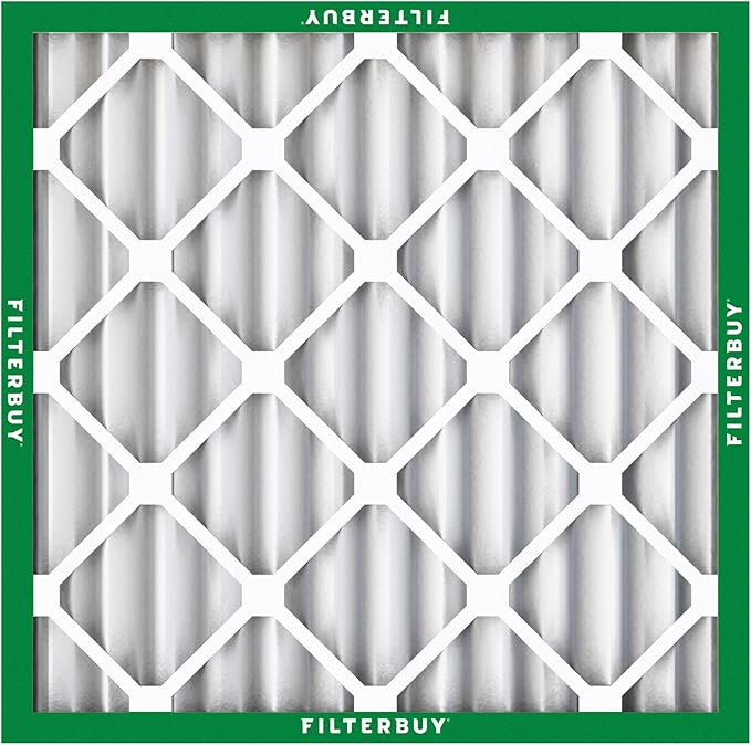 Filterbuy 16x16x2 Air Filter MERV 8 Essential Dust & Allergy Defense (4-Pack), Electrostatic Pleated HVAC AC Furnace Filters Replacement, Made in USA (Actual Size: 15.50 x 15.50 x 1.75)