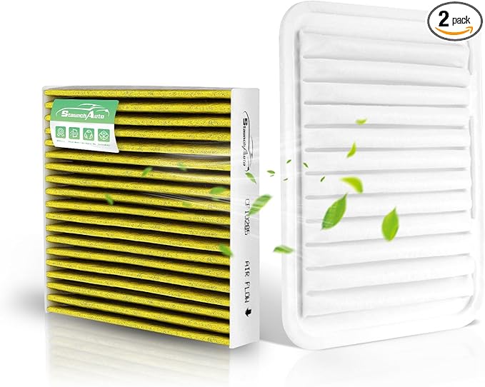 Engine and Cabin Air Filter Combo for Toyota Corolla 2009-2019,Matrix 2009-2014,Yaris 2007-18,Scion xD 08-14,Vibe 09-10 Air Filter Replacement #CF10285 CA10190 87139-07010 17801-0T030 Car Accessories