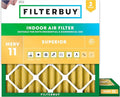Filterbuy 12x12x2 Air Filter MERV 11 Superior Pet & Allergy Defense (2-Pack), Electrostatic Pleated HVAC AC Furnace Filters Replacement, Made in USA (Actual Size: 11.50 x 11.50 x 1.75)