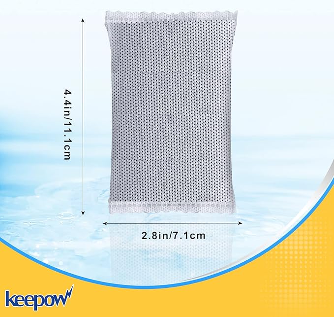 KEEPOW Activated Charcoal Odor Absorber, Trash Can Deodorizer, Diaper Pail Deodorizer, Odor Filter Refill for iTouchless 8 Gallon & Larger for iTouchless 13 Gallon Trash Can Diaper Garbage Can, 3Pack