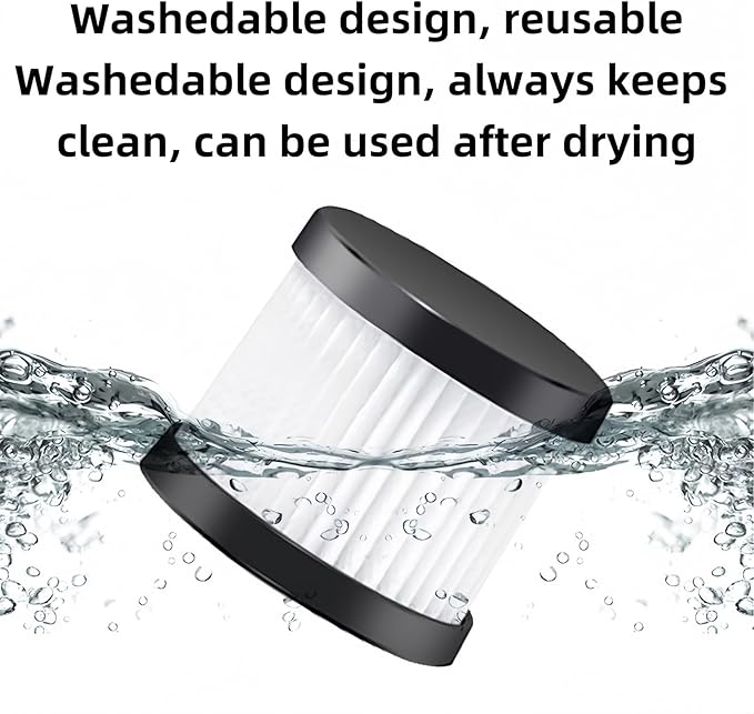 DCV501HB DCV5011H Replacement HEPA Filters for DEWALT 20V Cordless Handheld Vacuum - Washable & Reusable 6 Pack - Compatible with Makita, KXX, TengXcel, CAMXTOOL