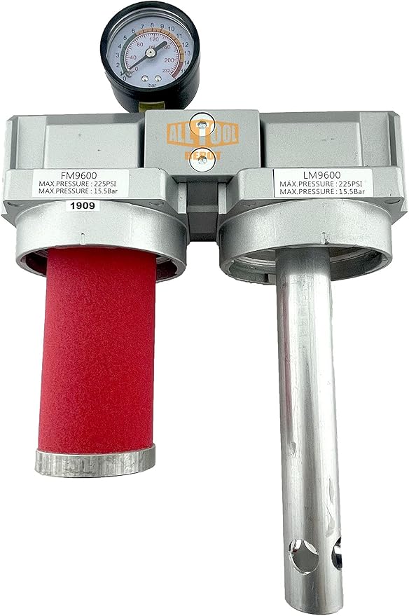 1" NPT SUPER DUTY Industrial Grade 2 Stages Coalescing Filter Desiccant Dryer System For Compressed Air Lines, Metal Bowls, Great For Paint Spray And Plasma Cutter