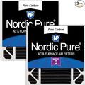 Nordic Pure 20x20x5 (Actual Size: 19 5/8 x 19 7/8 x 4 3/8) Honeywell/Lennox Replacement Odor Reduction Merv 8 Filter 2 PK