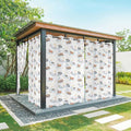 Cartoon Animals Outdoor Curtains for Patio Raccoons Rabbits Moon Waterproof Outside Curtains with Grommet Top Weatherproof Curtain for Cabana Pergola Gazebo, 1 Panel, 54" W x 95" L