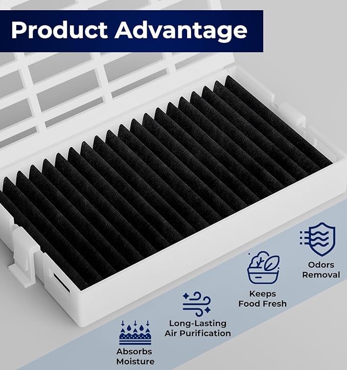 6 PACK W10311524 Refrigerator Air Filter Replacement Compatible With Whirlpool, AIR1, Maytag, Kitchenaid, and Jenn-Air, Replace for Fresh Flow Refrigerator Air Filter