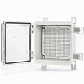 QILIPSU Waterproof Junction Box IP67 Outdoor Plastic Electrical Project Enclosure Weatherproof with Mounting Plate, Wall Brackets, Hinged Clear Cover 5.9"x5.9"x3.5" CC