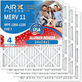 AIRX FILTERS WICKED CLEAN AIR. 24x24x1 Air Filter MERV 11 Electrostatic Pleated Air Conditioner Filter 4 Pack HVAC AC Furnace Filters