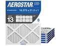 Aerostar 16.375x21.5x1 MERV 13 Air Filter, 6 Ct, ACTUAL SIZE (16.50 x 21.50 x 0.75), HVAC, Air Conditioning & Furnace Filter for Allergies, Dust, Pet Dander & Smoke (MPR 1500 / FPR 10), Made in USA