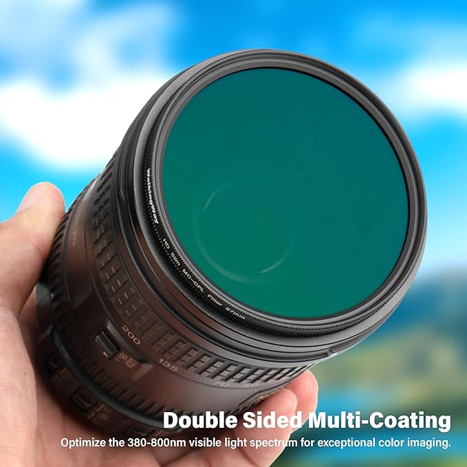 Walking Way 72mm Circular Polarizing Filter Ultra-Slim MC CPL Filter Optical Glass Circular Polarizer Filter for Camera Lens
