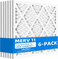 (6 Pack) 14x25x1 Air Filter, MPR 1200 & FPR 7, MERV 11 Pleated Air Filter (Actual Size: 13.75"x24.75"x0.75")