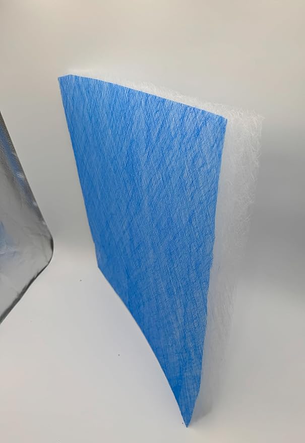Paint Booth Exhaust Fiberglass Filter, Blue/White Paint Arrestor for Spray Booth (600/case, 20" x 20")