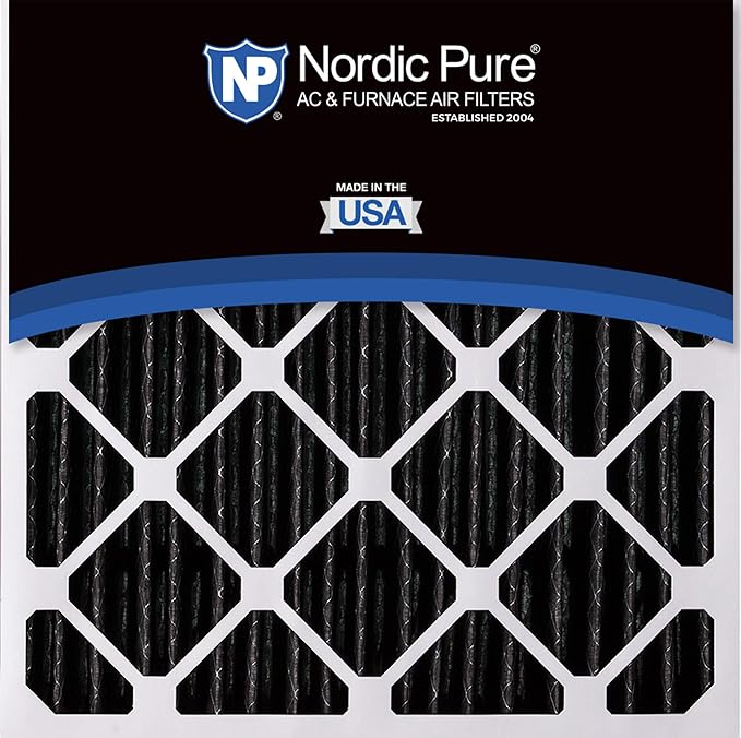 Nordic Pure 20x20x5 (Actual Size: 19 5/8 x 19 7/8 x 4 3/8) Honeywell Replacement Furnace Filters MERV 12 Plus Carbon 1 Pack