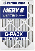 Filter King 19.25x23.25x2 Air Filter | 6-PACK | MERV 8 HVAC Pleated A/C Furnace Filters | MADE IN USA | Actual Size: 19.25 x 23.25 x 1.75"