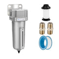 NANPU Industrial Grade Heavy Duty Particulate Filter, Metal Bowl, Suitable for Paint Spray (3/4" NPT, Auto Drain)