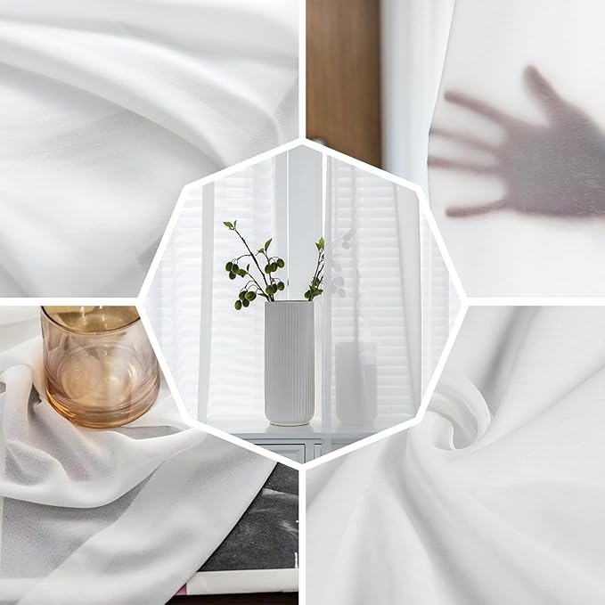 Farmhouse Sheer Curtains 63 Inch Length Brown Country Star Berry Vintage Wood Grain Chiffon Curtain for Bedroom Living Room Light Filtering Rod Pocket Window Treatments Voile Curtains Drapes