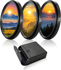 3 Pack Universal Lens Filter Kit 40.5mm, Multi-Coated Optical Glass UV+CPL+FLD Filters Set UV Blocking + CPL Polarizer + FLD Fluorescent Filter with Protective Storage Case