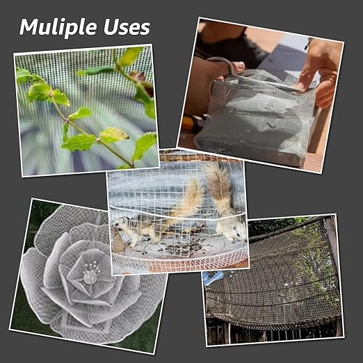2 Pack 14"x11" Wire Mesh, 5 Mesh Crimped Stainless Steel Mesh, Never Rust Sturdy Metal Mesh Screen for DIY Projects, Vent, Cage, Garden, Window Screen, Filter Mesh